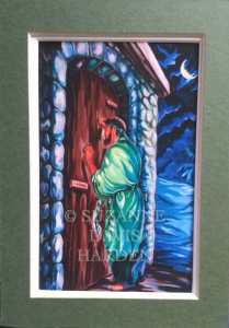 Small 5 x 7 inch matted Persisten Prayer Illustration